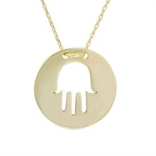 AltınSepeti Fatma Ana Eli Altın Plaka Kolye AS423KL