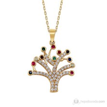 Altınsepeti Altın Hayat Ağacı Taşlı Kolye As681kl