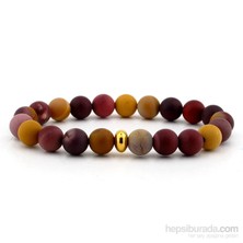 Solfera Mat Jasper Doğal Taş Tasarım Bayan Bileklik B849