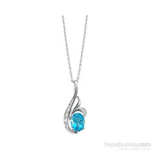 Gizzaro 0.03 Karat 2.15 Karat Mavi Topaz Pırlanta  Kolye GMY102