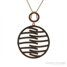 Altınsepeti Gümüş Halka Siyah Taşlı Kolye Astm019587