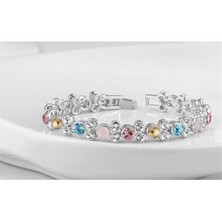 Monemel Renkli Swarovski® Taşlı Su Yolu Bileklik