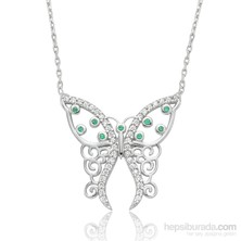 KENPAZAR Gumush Gümüş Kelebek Kolye