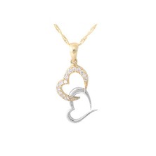 AltınSepeti İki Renk Altın Kalp Kolye AS162KL