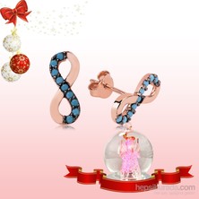 KENPAZAR Tekbir Silver Gümüş Firuze Taşlı Sonsuzluk Küpe