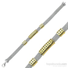 KENPAZAR Gumush Gümüş Zirkon Taşlı File Bileklik