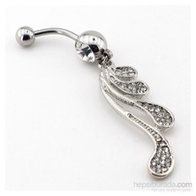 Solfera Sallantılı Çiçek Dalı Göbek İçin Pıercıng P250