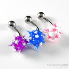 Solfera Renkli Slikon Uçlu  Piercing 3 Adet Set P084