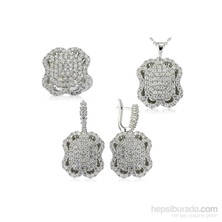 Tozlu Gümüş Zirkon Taşlı Set 438329