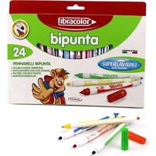 Fibracolor Bipunta 24 Renk Çift Uçlu Keçeli Kalem