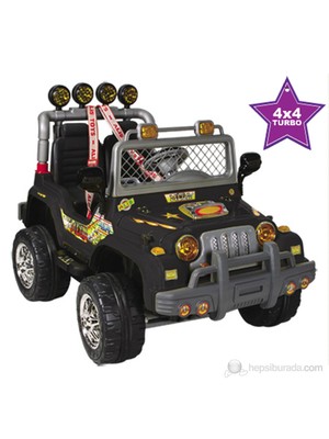 Aliş Mega Akülü Jeep / Siyah