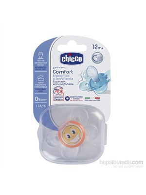 Chicco Comfort Silikon Emzik Unisex Smıle 12 ay+ Tekli