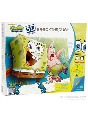 Mega Puzzle 110 Parça 3 Boyutlu Puzzle Breakthrough Sponge Bob 2