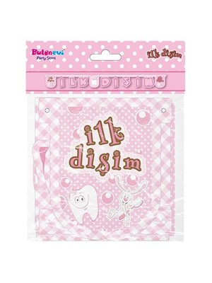 Event Party Store  Ilk Dişim Harf Banner Pembe