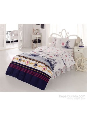 Kristal Tek Kişilik Ranforce Uyku Seti Yelkenli Lacivert