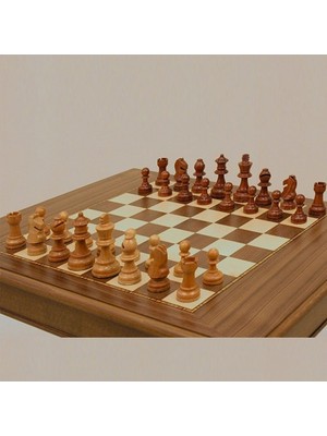 Satranç Ahşap Satranç Taşları Şah Boyu 95 Mm
