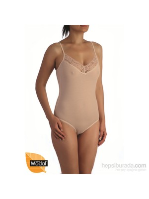 Fai Dantelli İnce Askılı Çıtçıtlı Body
