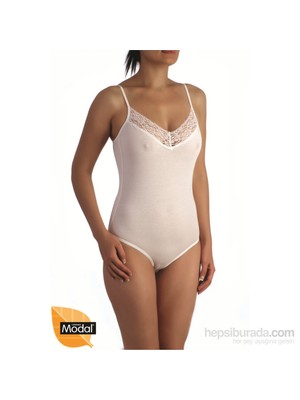 Fai Dantelli İnce Askılı Çıtçıtlı Body