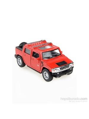 Kinsmart 2005 Hummer H2 SUT Çek Bırak 1/40 Die Cast Model Araç Kırmızı