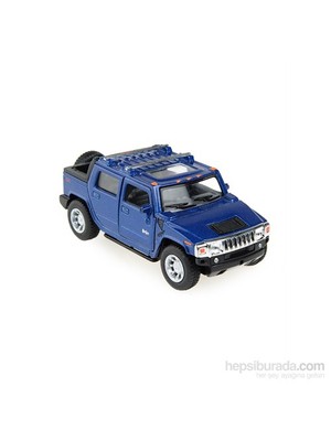 Kinsmart 2005 Hummer H2 SUT Çek Bırak 1/40 Die Cast Model Araç Mavi