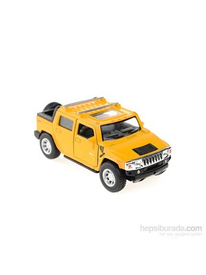 Kinsmart 2005 Hummer H2 SUT Çek Bırak 1/40 Die Cast Model Araç Sarı