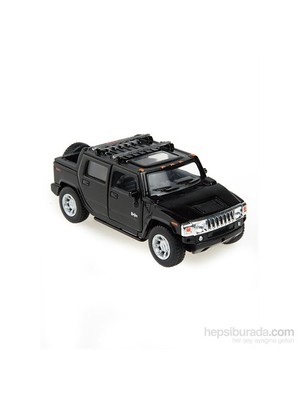 Kinsmart 2005 Hummer H2 SUT Çek Bırak 1/40 Die Cast Model Araç Siyah