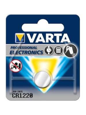 Varta CR1220 Düğme Pil 3V Lityum Tek Kullanımlık Yüksek Performanslı 1 Adet