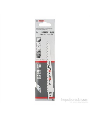Bosch  - Heavy Serisi Ahşap Ve Metal İçin Tilki Kuyruğu Bıçağı S 611 Df - 2'Li Paket