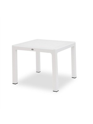 Novussi Classi 90X150cm Rattan Efektli Camlı Masa Takımı