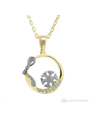AltınSepeti Fiyonklu Altın Kar Tanesi Kolye AS578KL