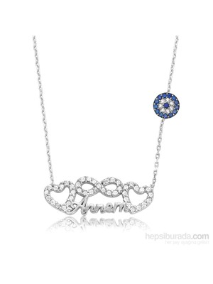 KENPAZAR Bayan Lili Gümüş Sonsuza Kadar Kalbimde Annem Kolye