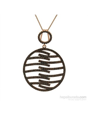 Altınsepeti Gümüş Halka Siyah Taşlı Kolye Astm019587