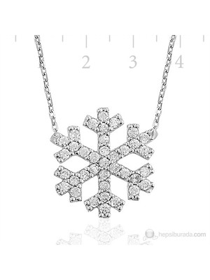 Inure Jewelry Inure Jewelry Zirkon Taşlı Kartanesi Gümüş Kolye