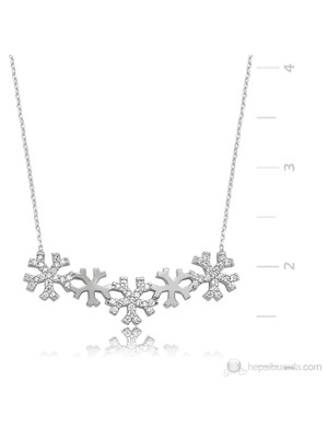 KENPAZAR Gumush Kar Taneleri Gümüş Kolye