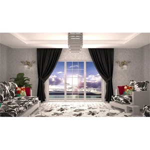 Tek Parça Fon Perde - Siyah