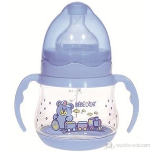 Geniş Ağız Kulplu Biberon 150ml / Mavi