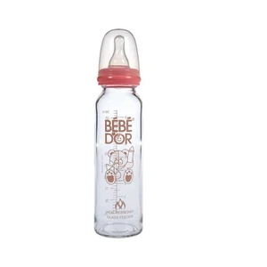 Orta Akış Isıcam Biberon (250 ml) / Pembe