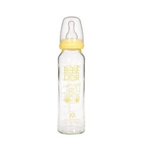 Orta Akış Isıcam Biberon (250 ml) / Sarı