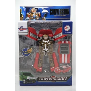 Vardem Kutulu Dönüşebilen Robot Jeep 1:24 Kırmızı