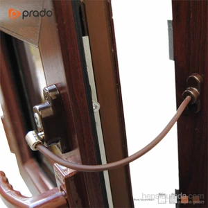 Anahtarlı Pvc Pencere Emniyet Kilidi (5 Adet) / Koyu Kahve