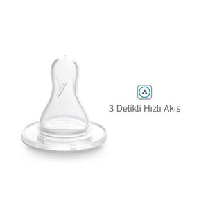Biberon Emziği 3 Delikli Hızlı Akış
