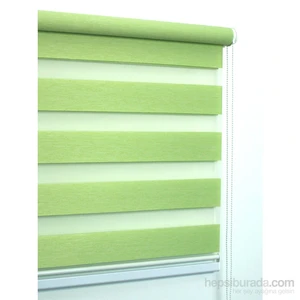 Yeşil Bambu Zebra Perde
