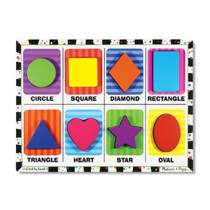 Melissa&Doug Ahşap Tombul Yapboz - Şekiller