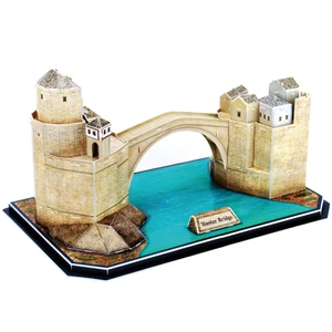 Cubic Fun 3D Puzzle 64 Parça Mostar Köprüsü Puzzle Bosna Hersek 41x24,5x21 MC177h