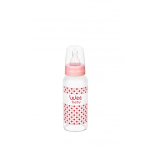 Wee Baby Isıya Dayanıklı Cam Biberon 180ml /Pembe