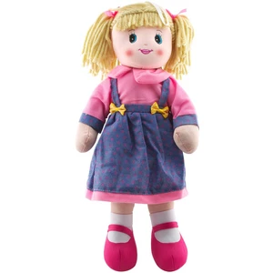 Pembe Elbiseli  Bez Bebek 50 Cm