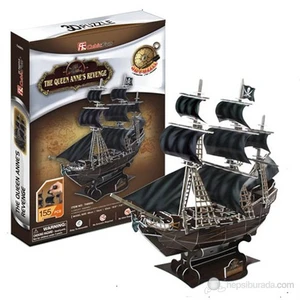 Cubic Fun 3D 155 Parça 3 Boyutlu Puzzle The Queen Anne's Revenge Gemi