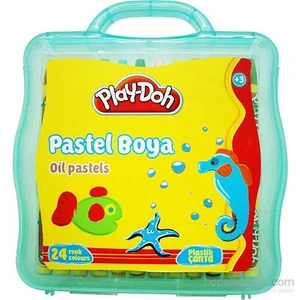 24 Renk Pastel Boya Plastik Çantalı