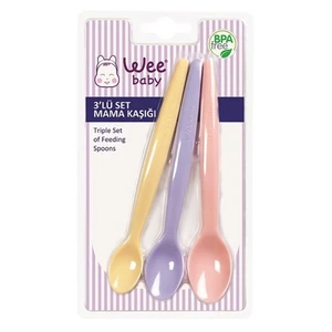 Wee Baby 3'Lü Set Mama Kaşığı - Pembe