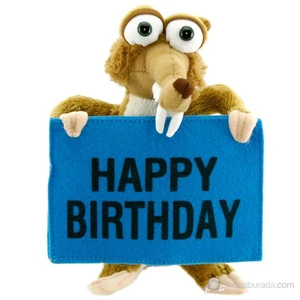 Ice Age Scrat Happy Birthday Peluş Oyuncak 22 Cm